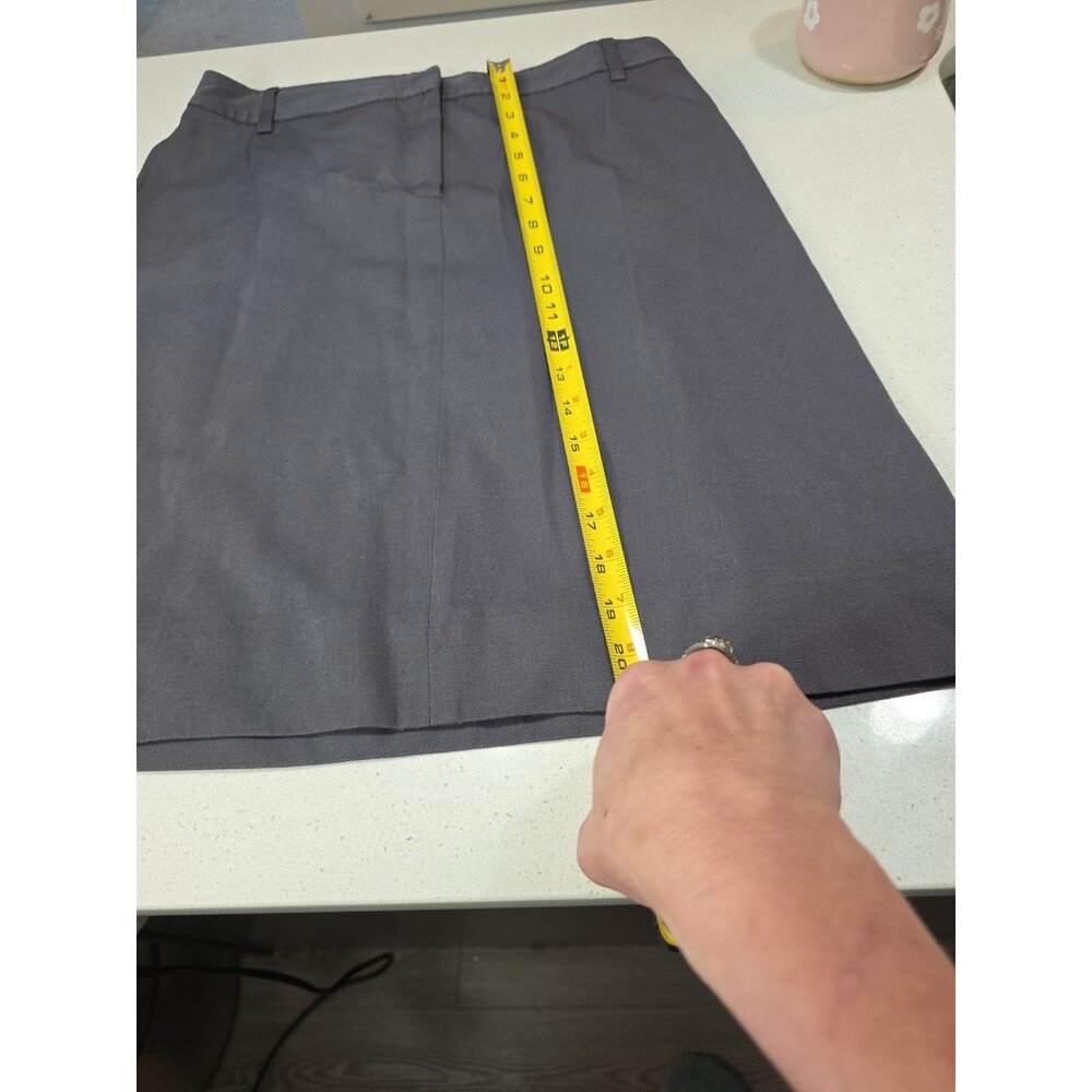 J.Crew Gray Cotton Twill A-Line Mini Skirt Size 30 Lined Zip Belt Loops - Picture 15 of 16